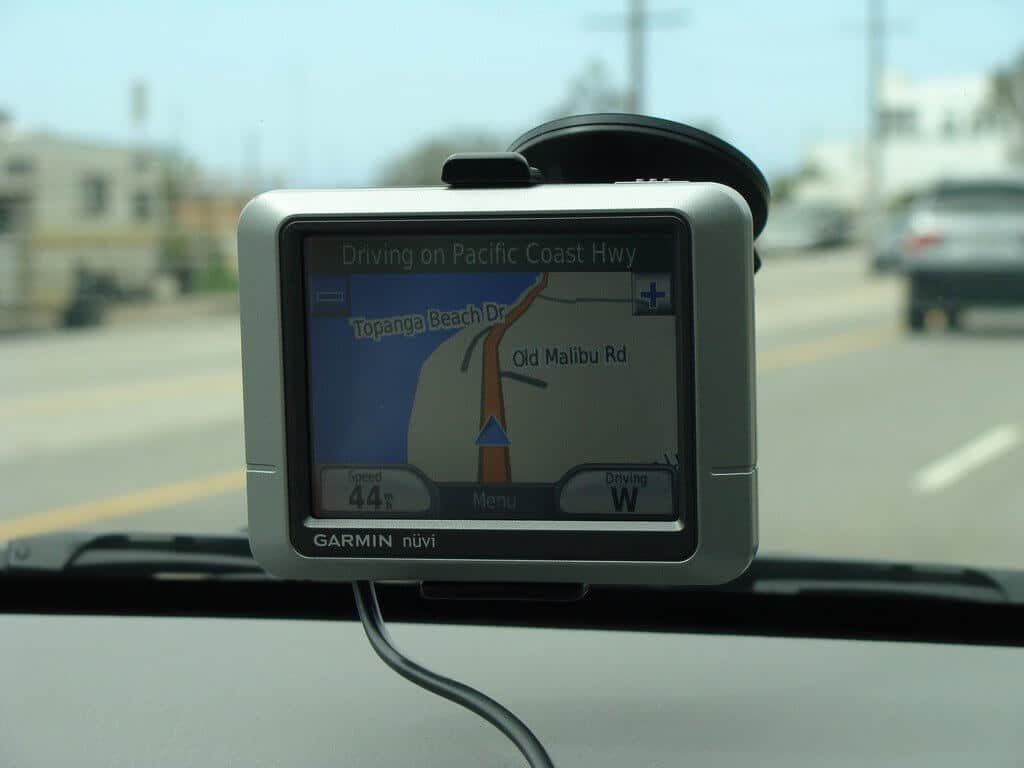 sat nav in car